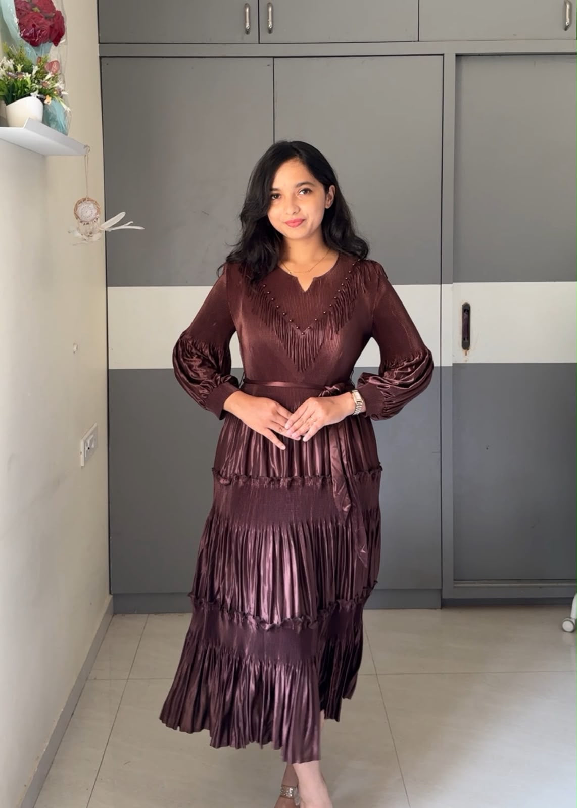 Hane Exclusive Pleated Dress
