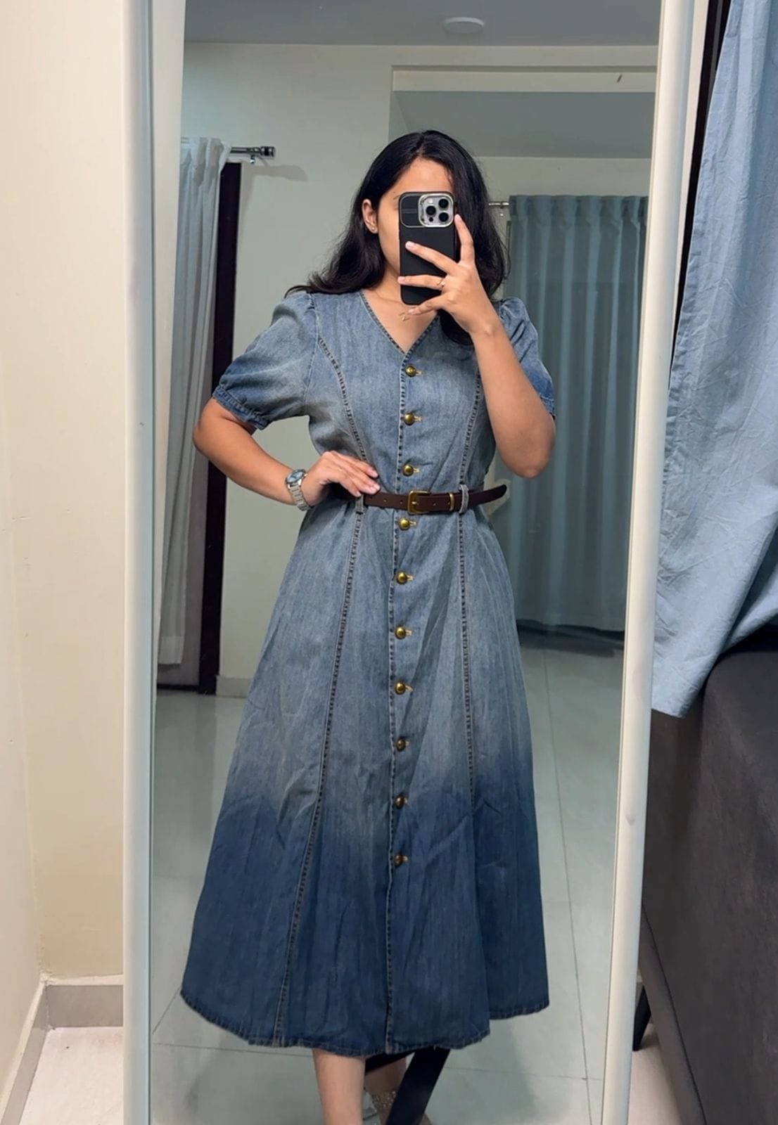 Lisa Denim Midi Dress Lisa Denim Midi Dress