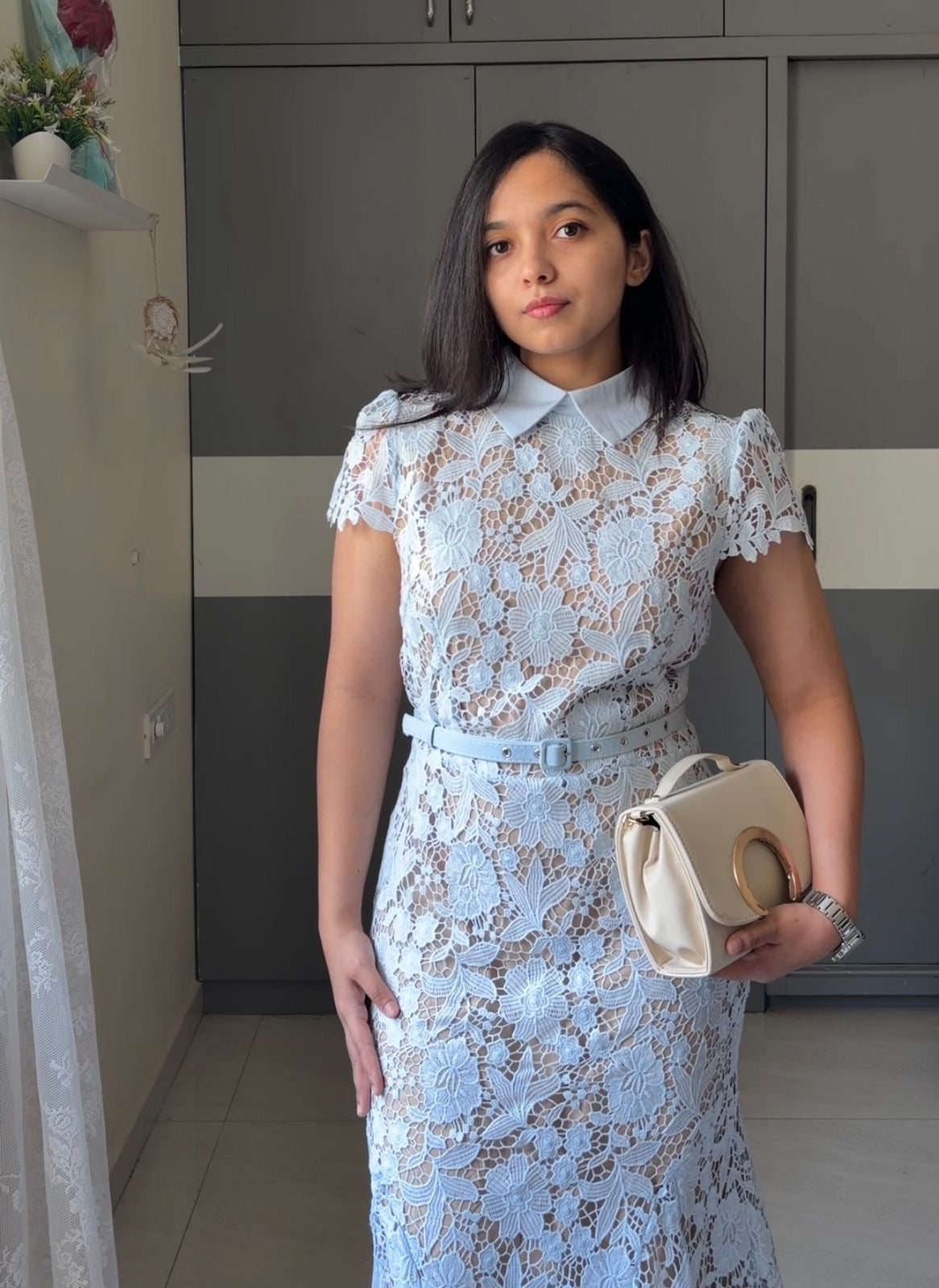 Demi Lace Cutwork Dress