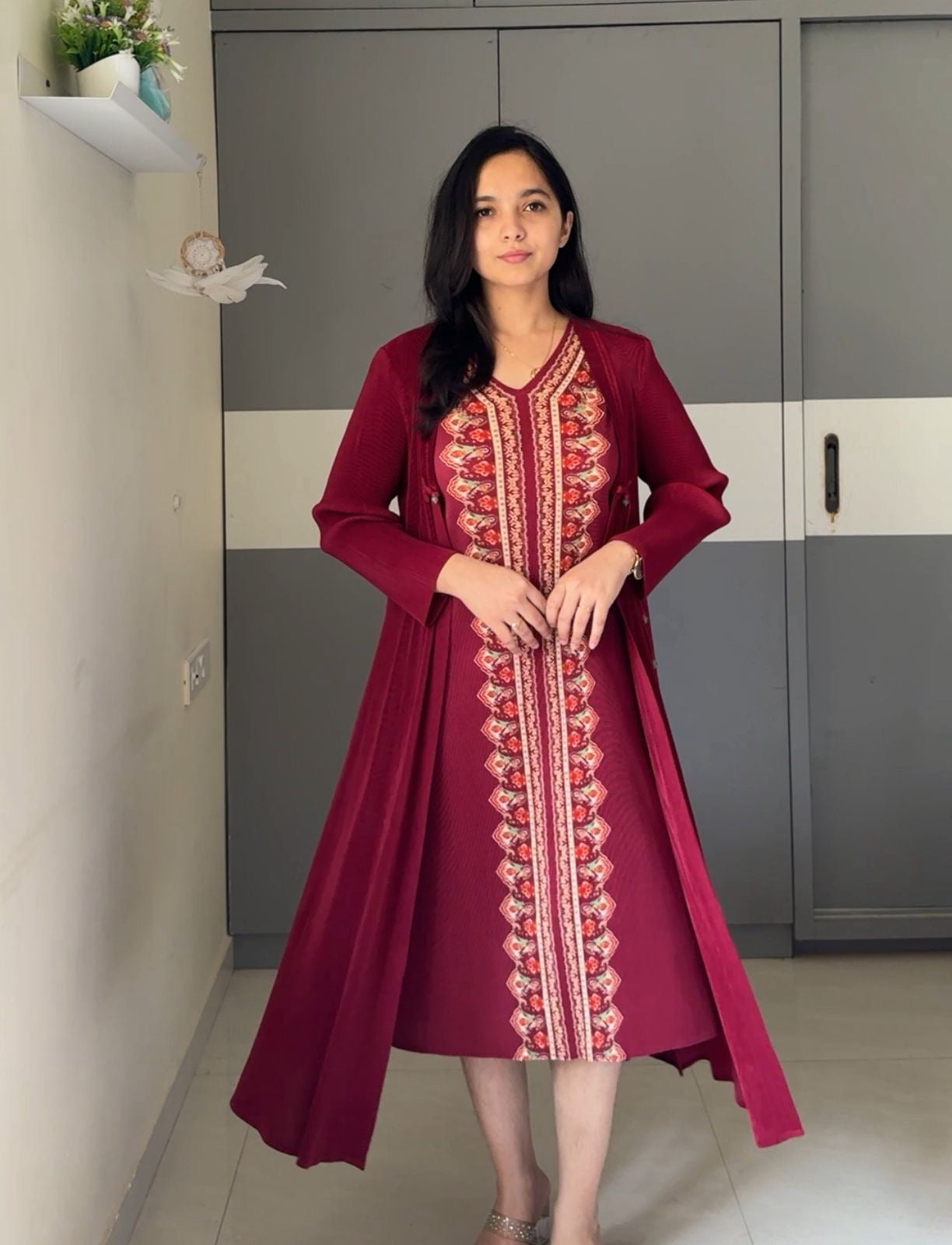 Heritage Panel Pleated Dress