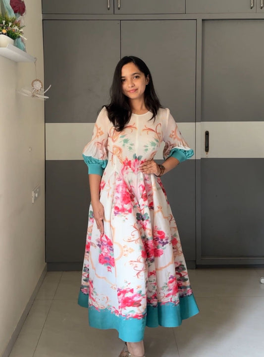 Anaya Printed Pleated Dress