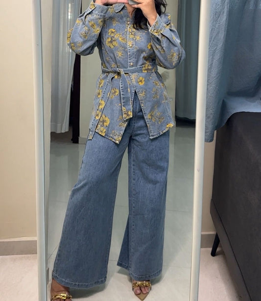 Fiora Floral Denim Co-Ords
