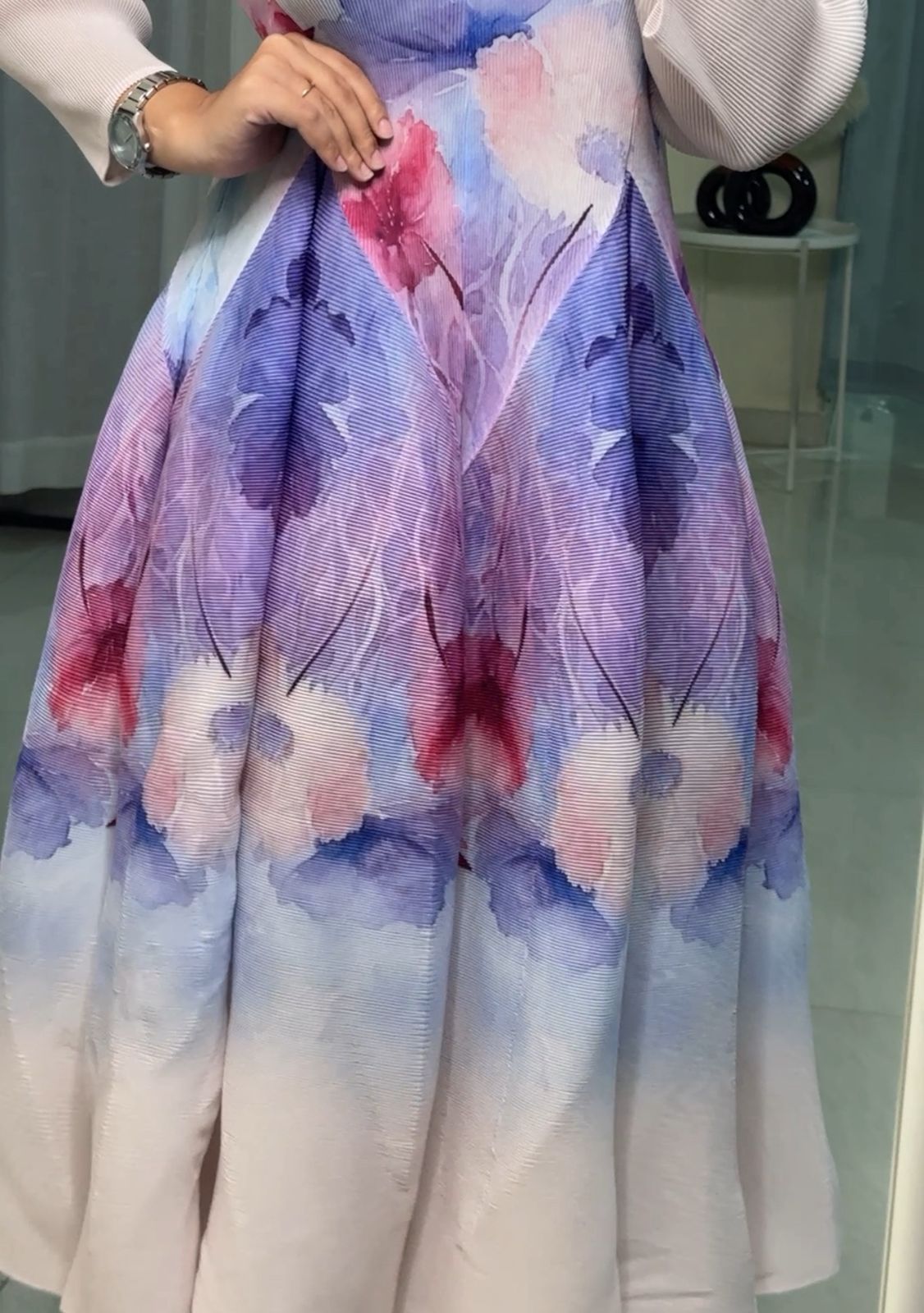 Cleo Micro-Pleated Dress