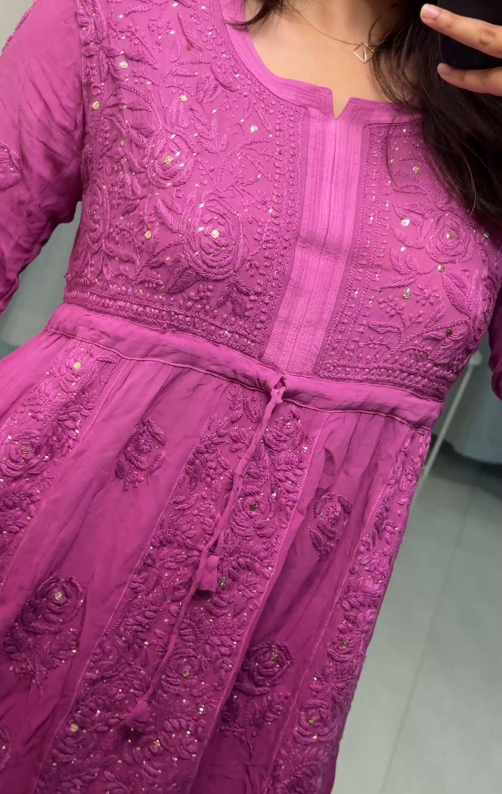 Siya Viscose Chikankari Mukaish Kurtis