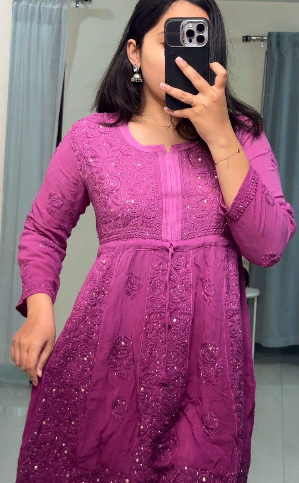 Siya Viscose Chikankari Mukaish Kurtis