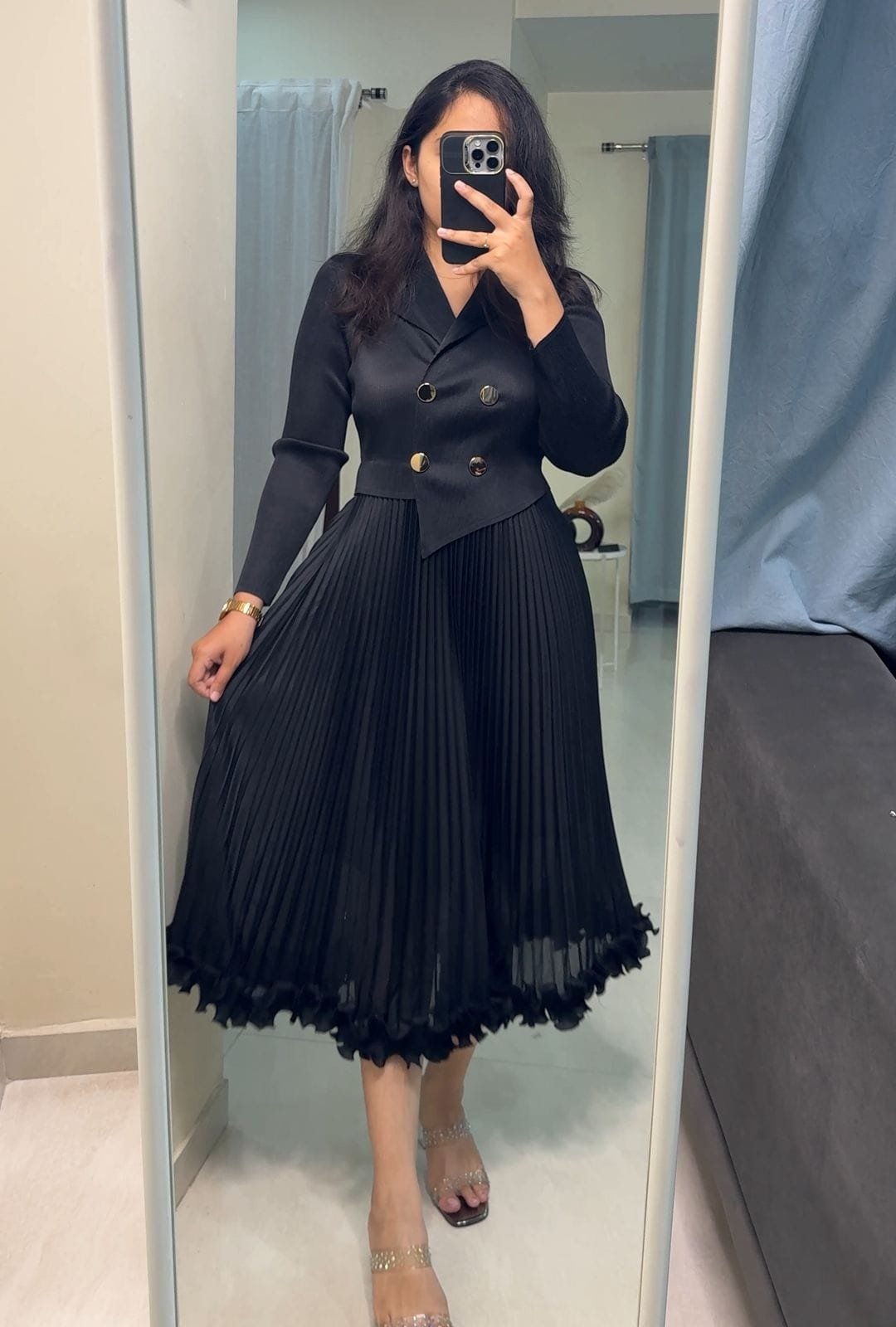 Selene Exclusive Pleated Dress image 0
