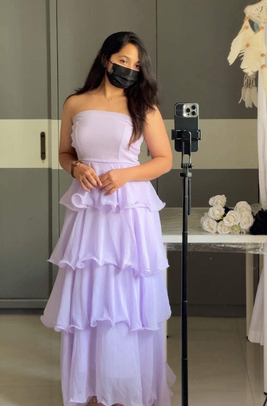Sunshine Glow Strapless Ruffle Gown image 3
