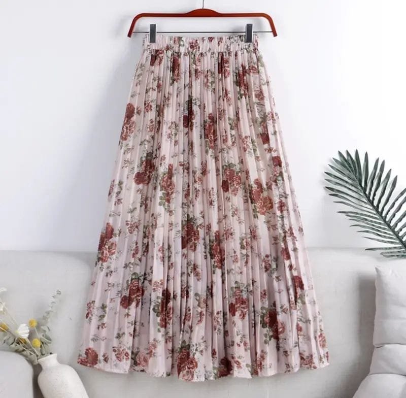 Hinata Floral Pleated Skirts image 1