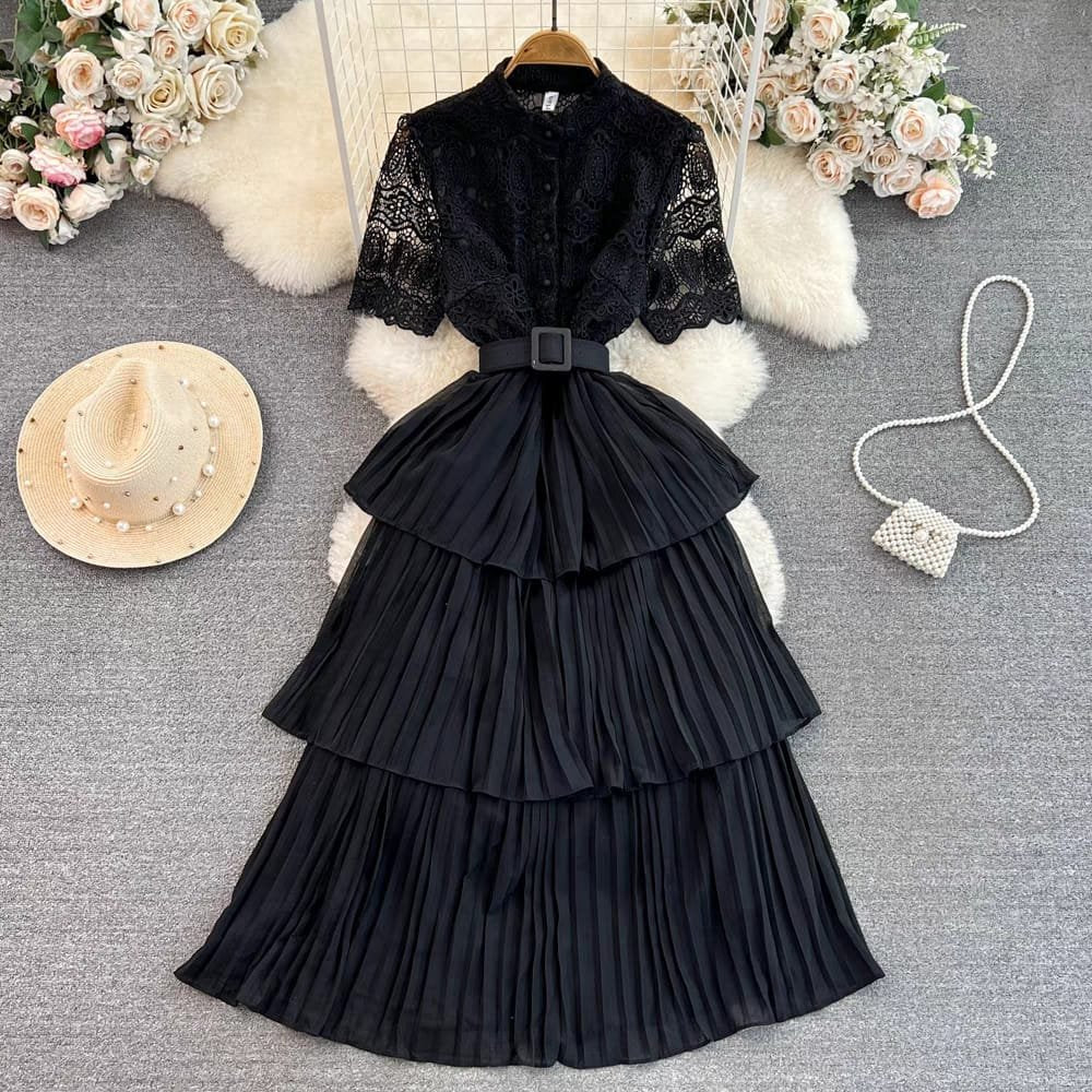 Dario Flutter Dress - Black image