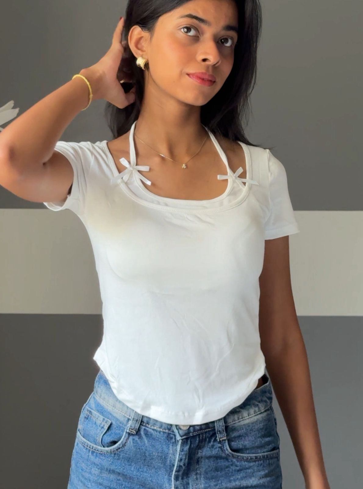 Riby Bow Strapped Top