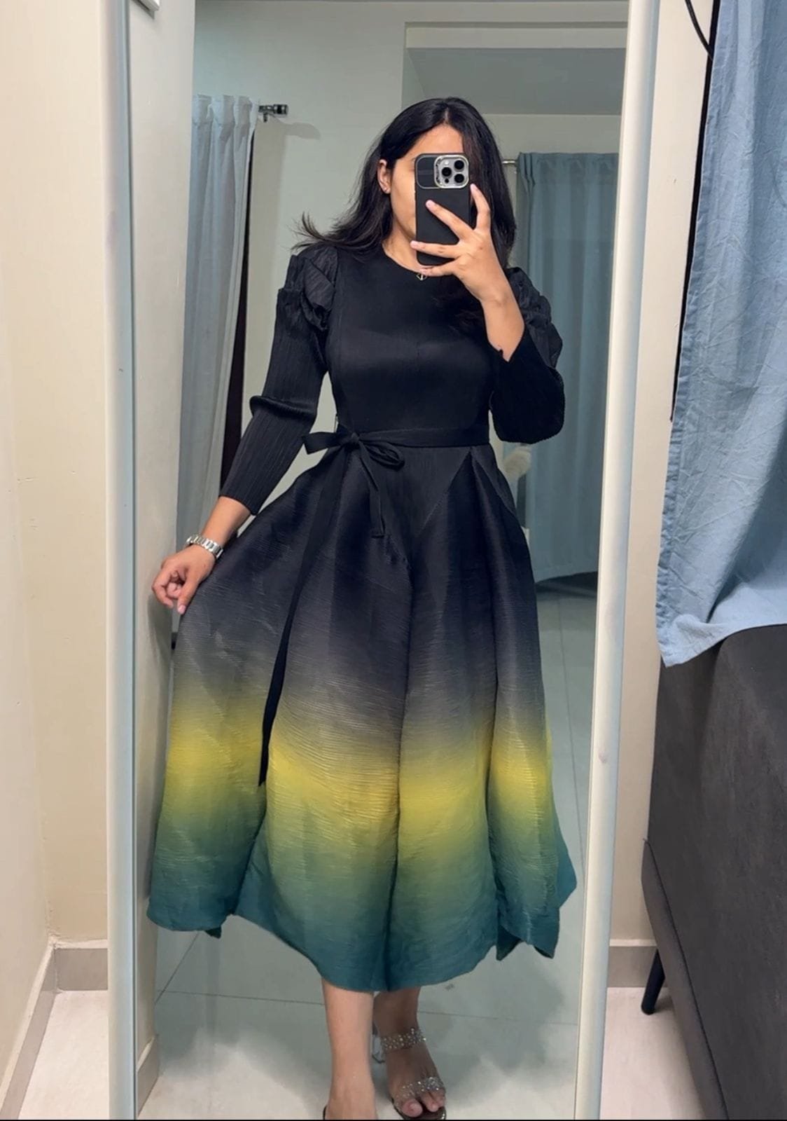 Jada Pleated Gradient Dress image 0