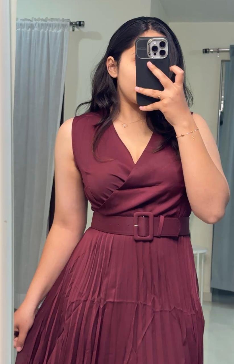 Pleated Sleeveless Dress image 1