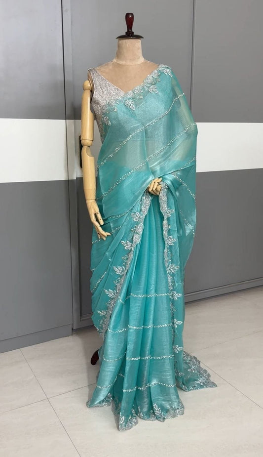 Premium Jimmy Choo Stonework Saree image 0
