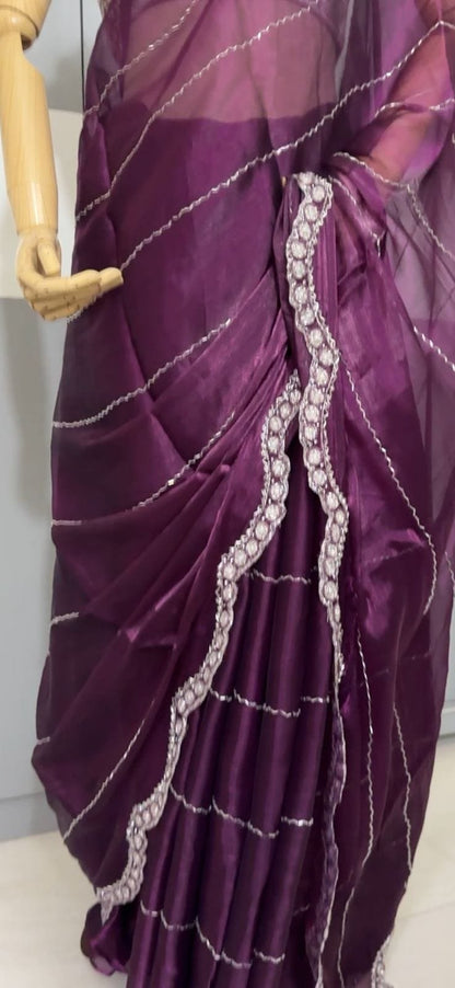 Premium Jimmy Choo Stonework Sarees image 4