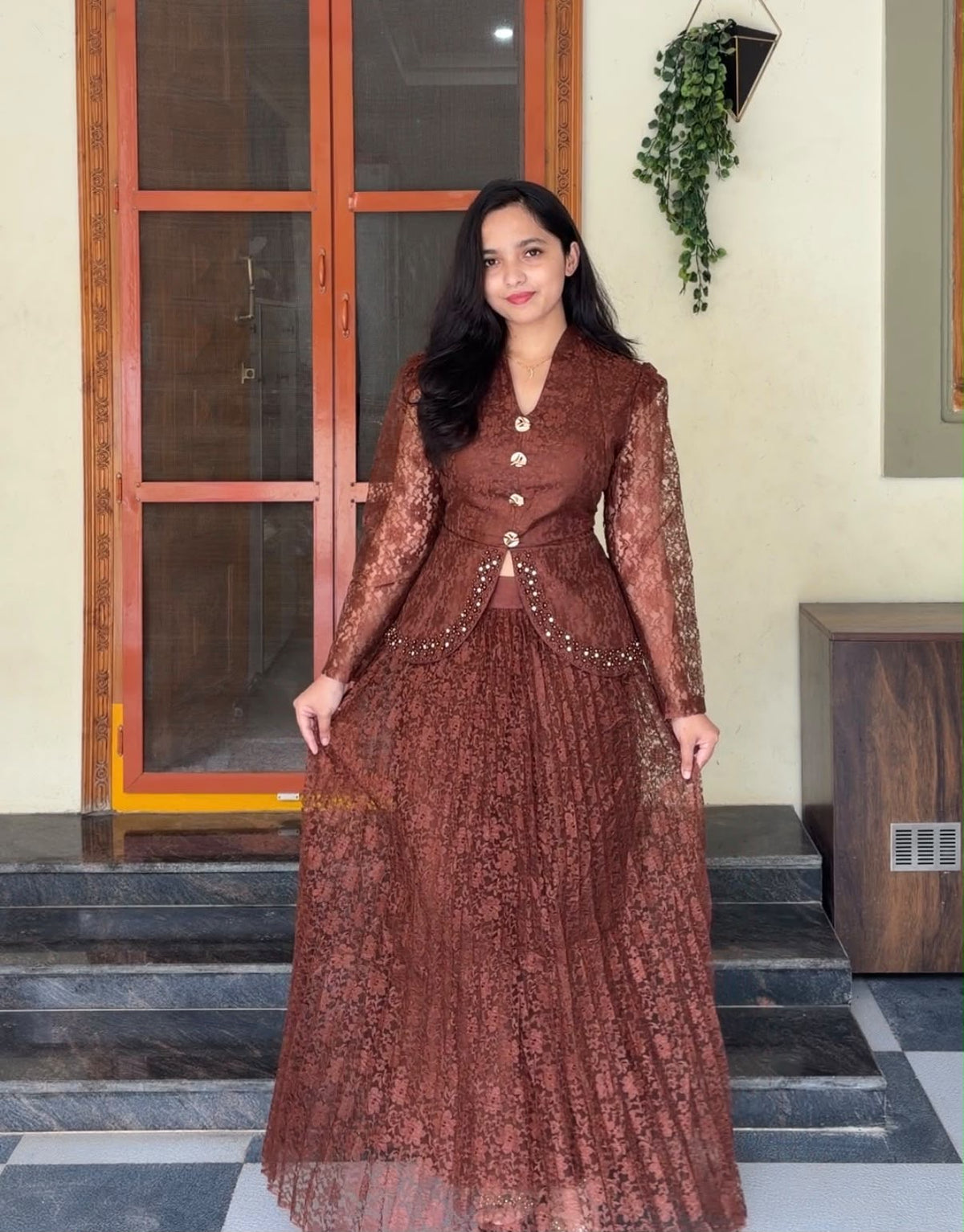 Plum Exclusive Pleated Co-Ords