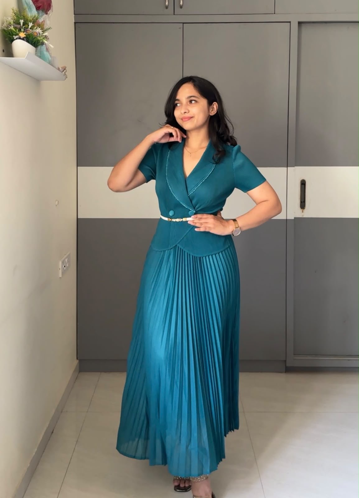 Riva Exclusive Pleated Dress