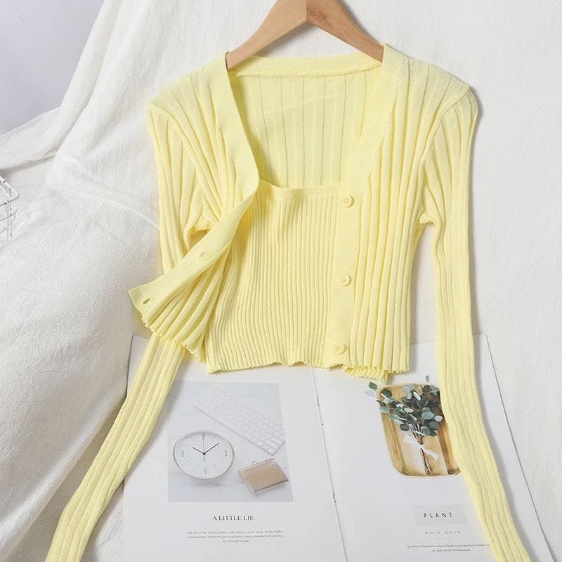 Tinah Knitted Co-Ords - Yellow image