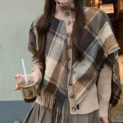 Maci Shrug Sweater - Brown image