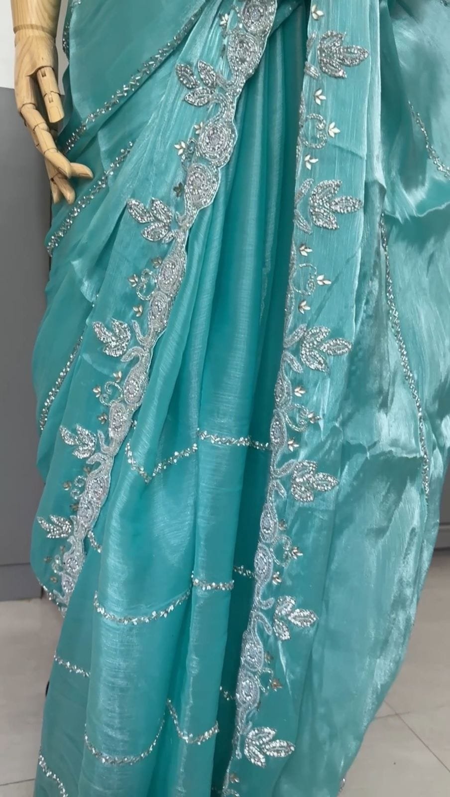 Premium Jimmy Choo Stonework Saree image 3