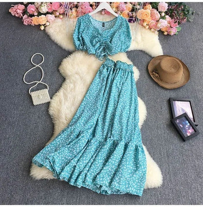 Amitha Floral Co-Ords - Light Blue image
