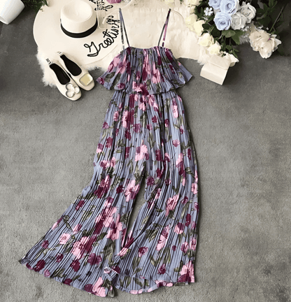Floral Pleated Romper image 3