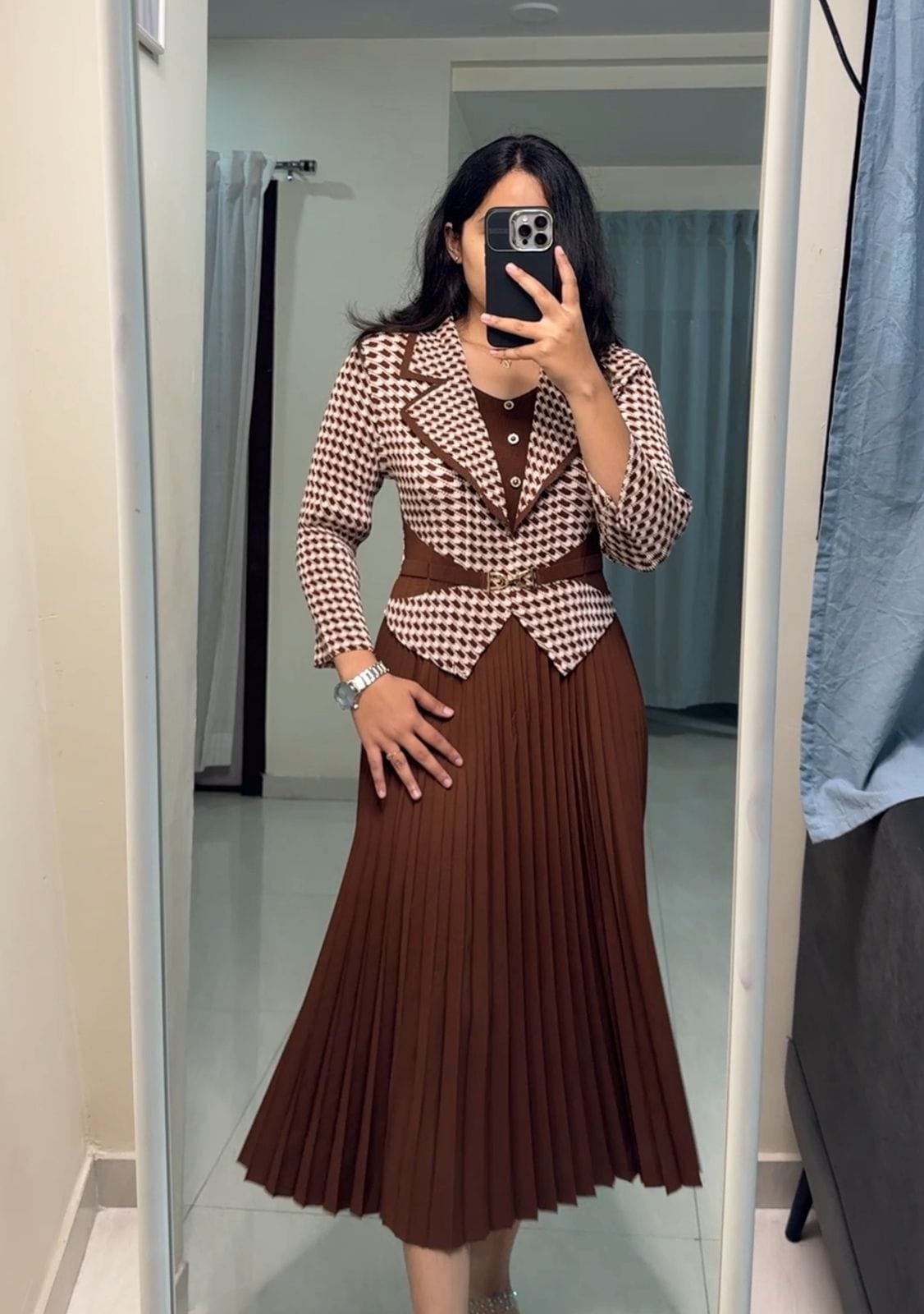 Jeri Exclusive Pleated Dress image 1