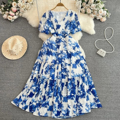 Clementine Floral Dress - Blue image