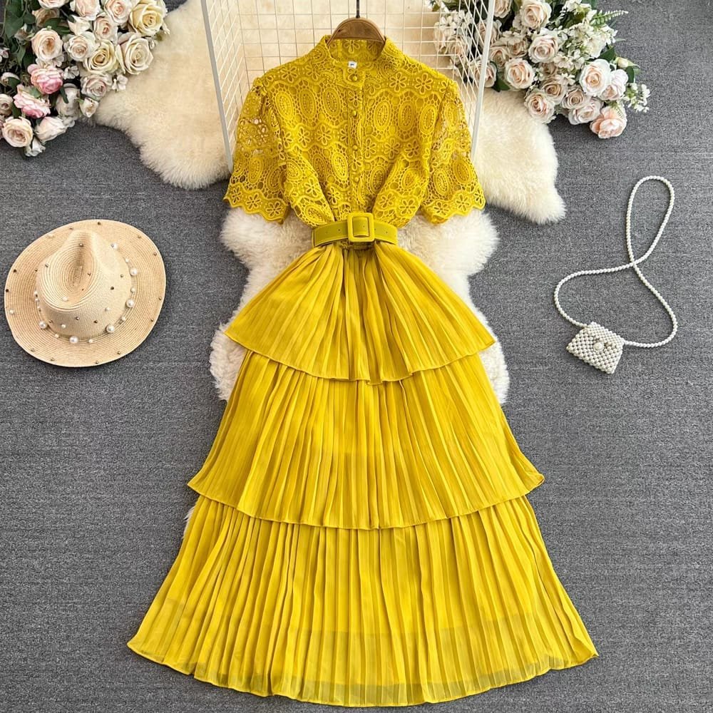 Dario Flutter Dress - Yellow image