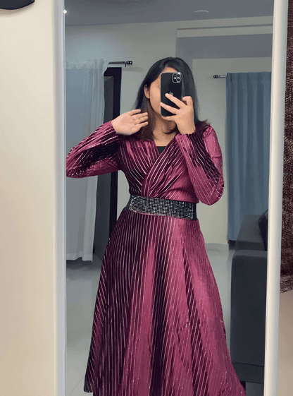 Aliza Velvet Shimmer Dress image 2