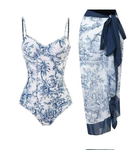 Vintage Print Bikini Set image 0