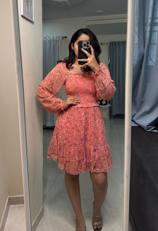 Georgette Floral Midi Dress image 0