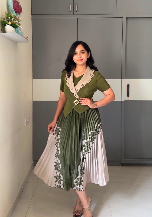 Tania Floral Pleated Dress