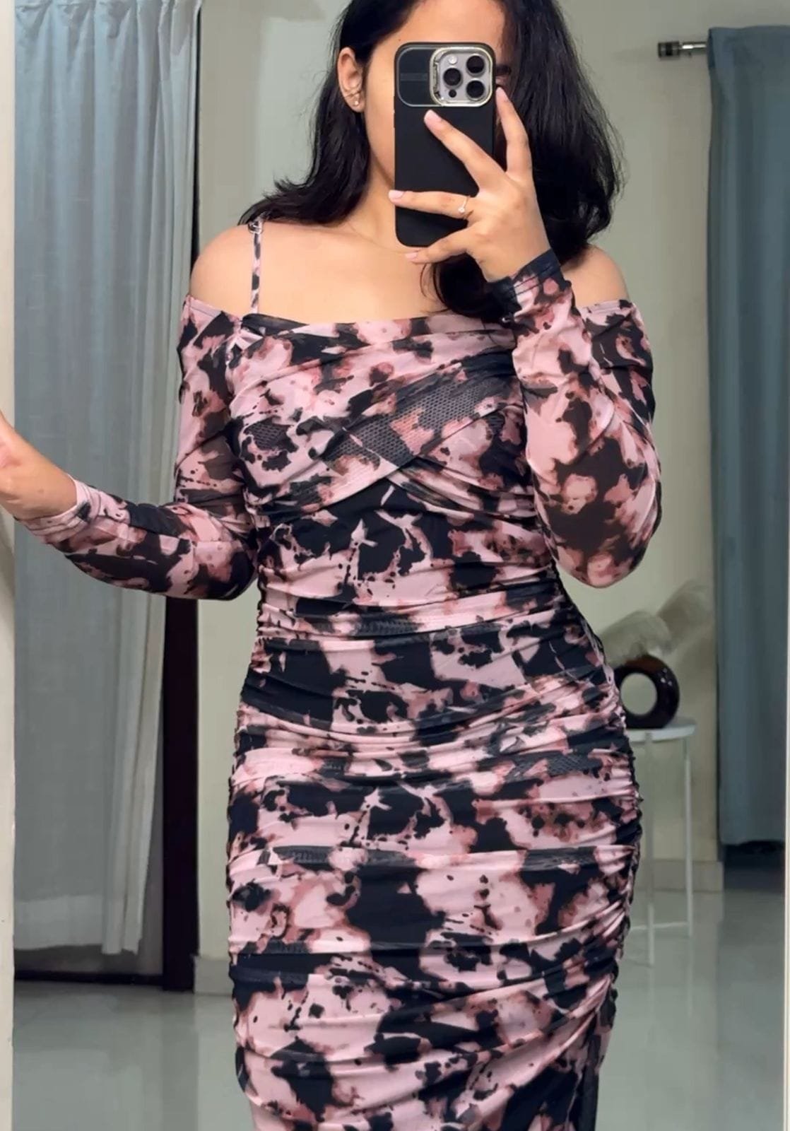 Sevyn Floral Mesh Bodycon image 1