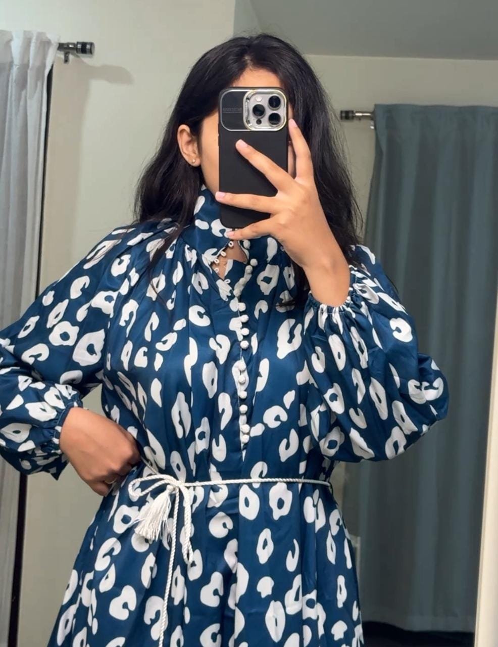 Mel Printed Front Open Dress image 1