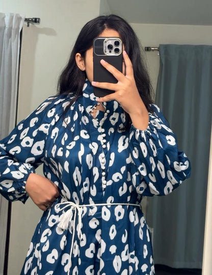 Mel Printed Front Open Dress image 1