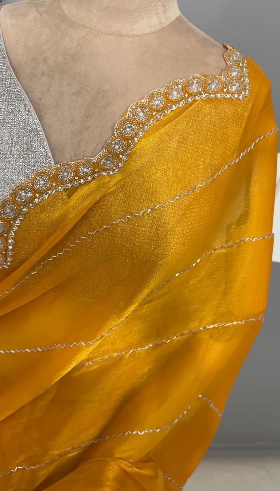 Premium Jimmy Choo Stonework Sarees image 6