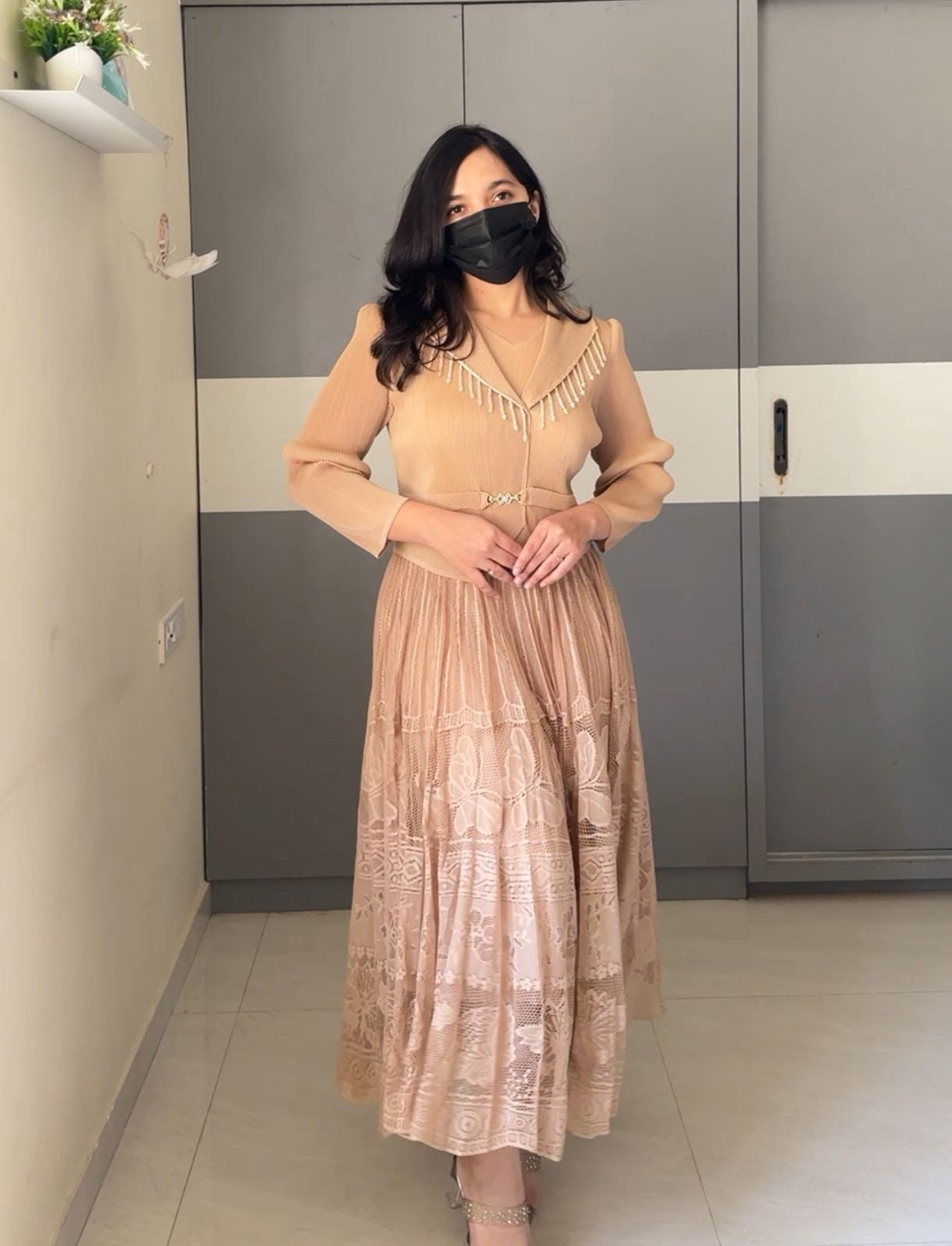 Gavi Exclusive Pleated Dress