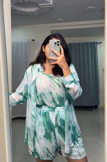 Jolina Printed Co-Ords - Green image