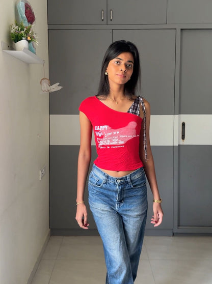 Gean One Shoulder Crop Top