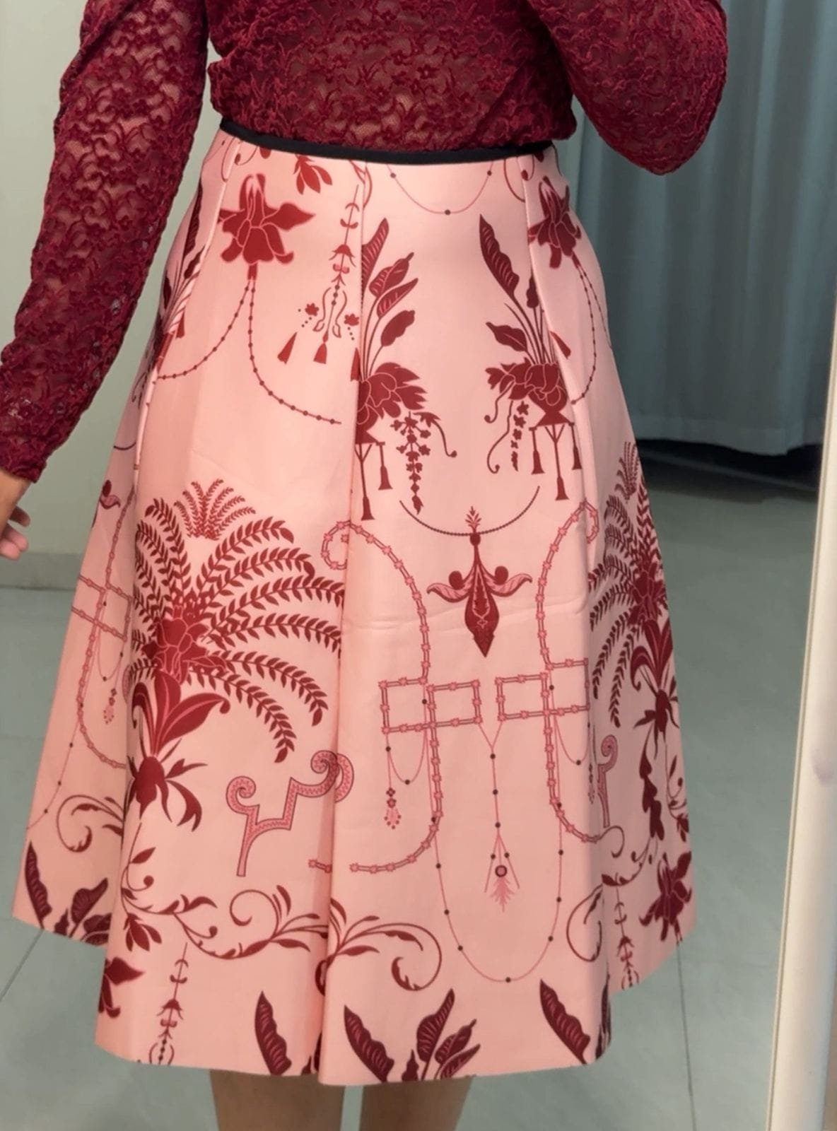 Diti Floral Printed Scuba Skirts image 3