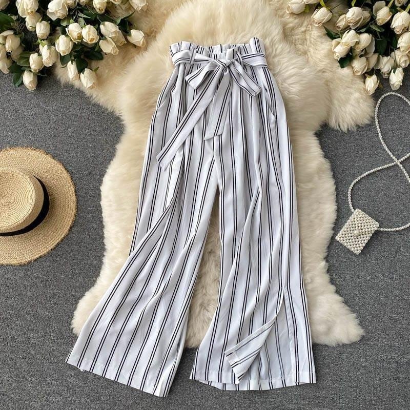 Cynthia High Waist Pants - White image