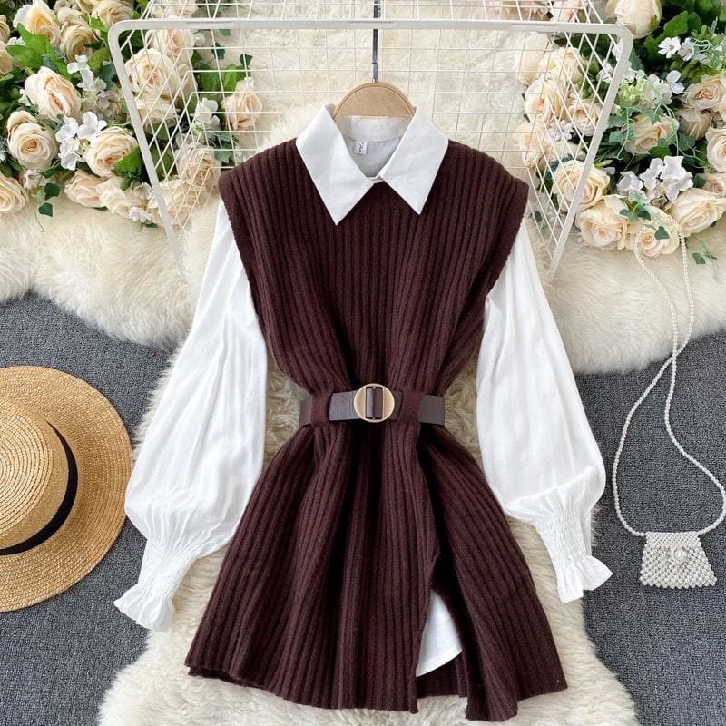 Amber Knitted Co-Ords - Brown image