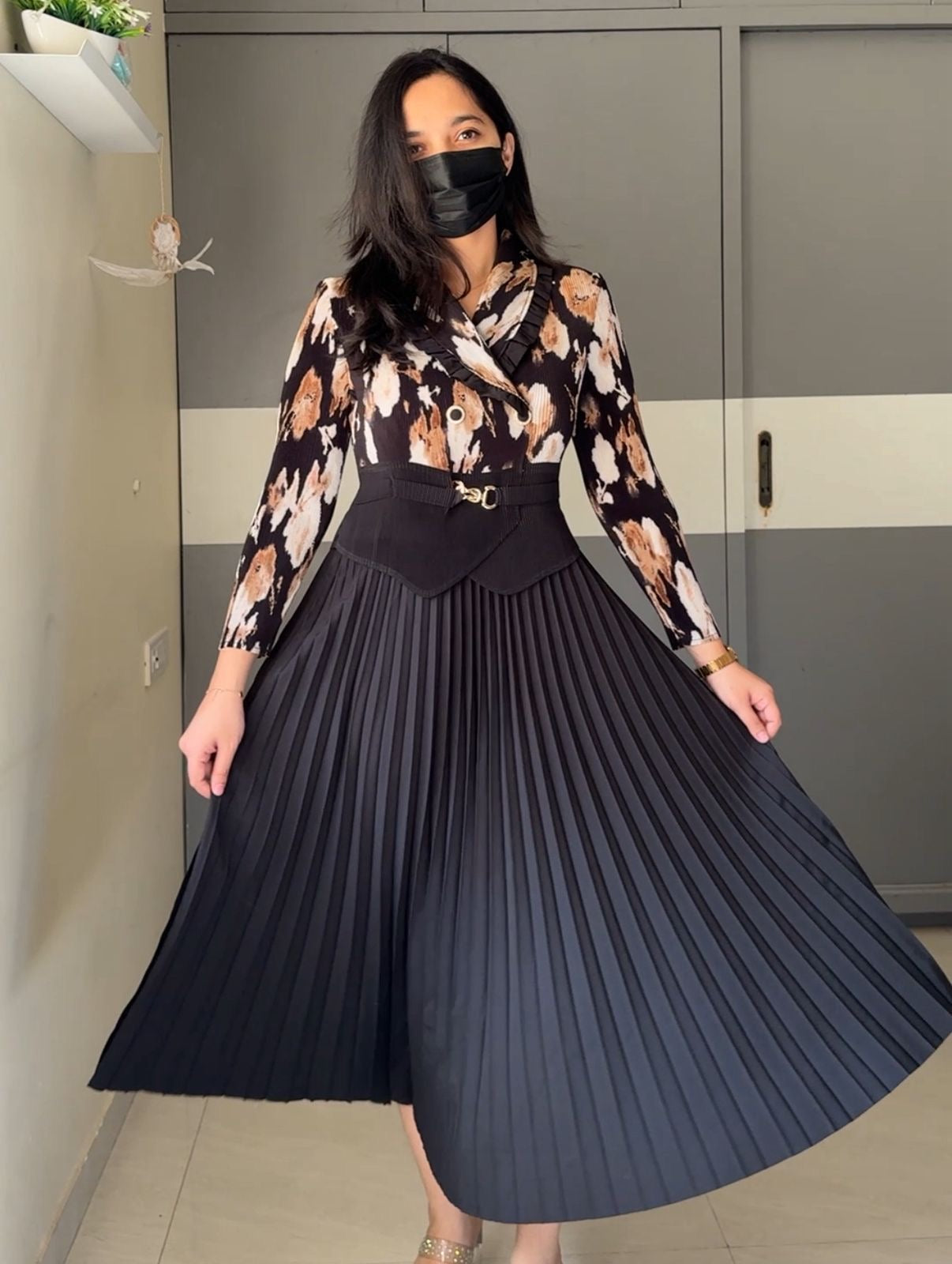 Isha Exclusive Pleated Dress