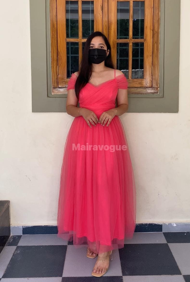 Julie Mesh Dress - Peach image