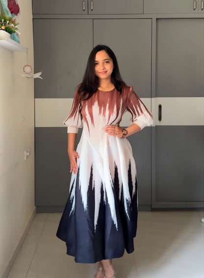Anaya Printed Pleated Dress