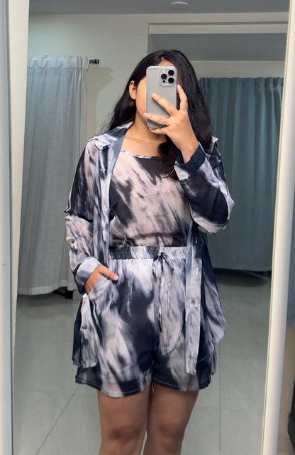 Jolina Printed Co-Ords - Navy Blue image