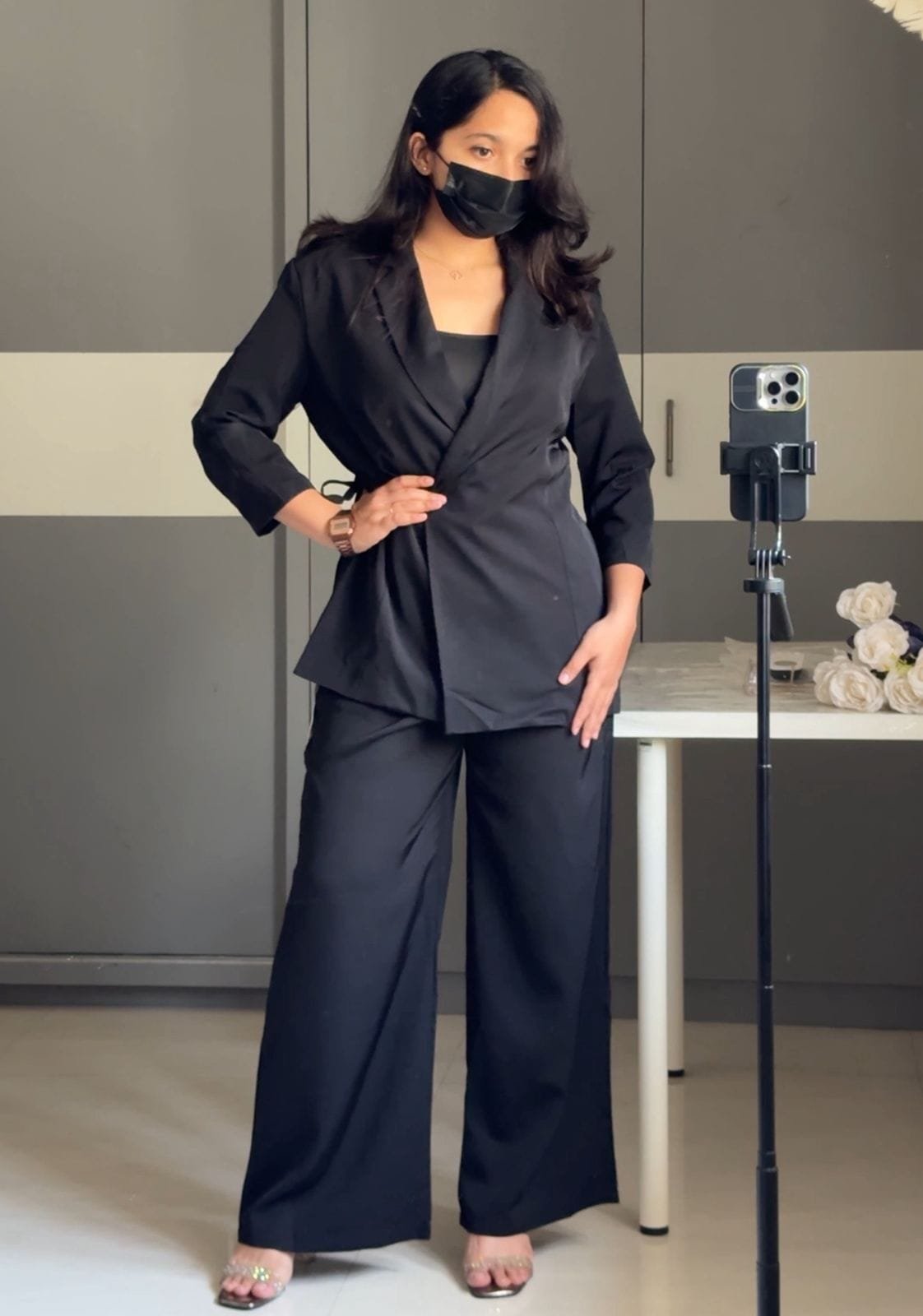 Maxine Chic Blazer Set - Black image