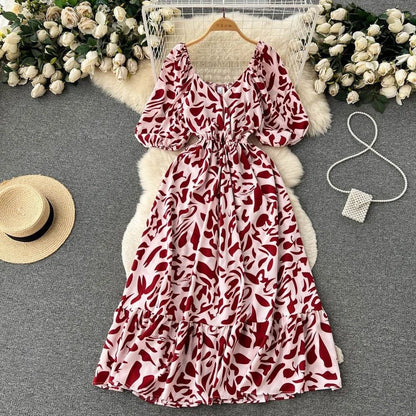 Dove Printed Frocks - Red image