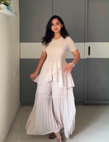 Neha Pleated Two Piece Set