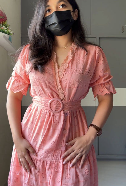 Asaiah Cotton Cutwork Dress